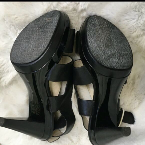 MICHAEL Michael Kors Women’s Carla Platform Leather Sandal Heels Sling Back 10 - Picture 11 of 12